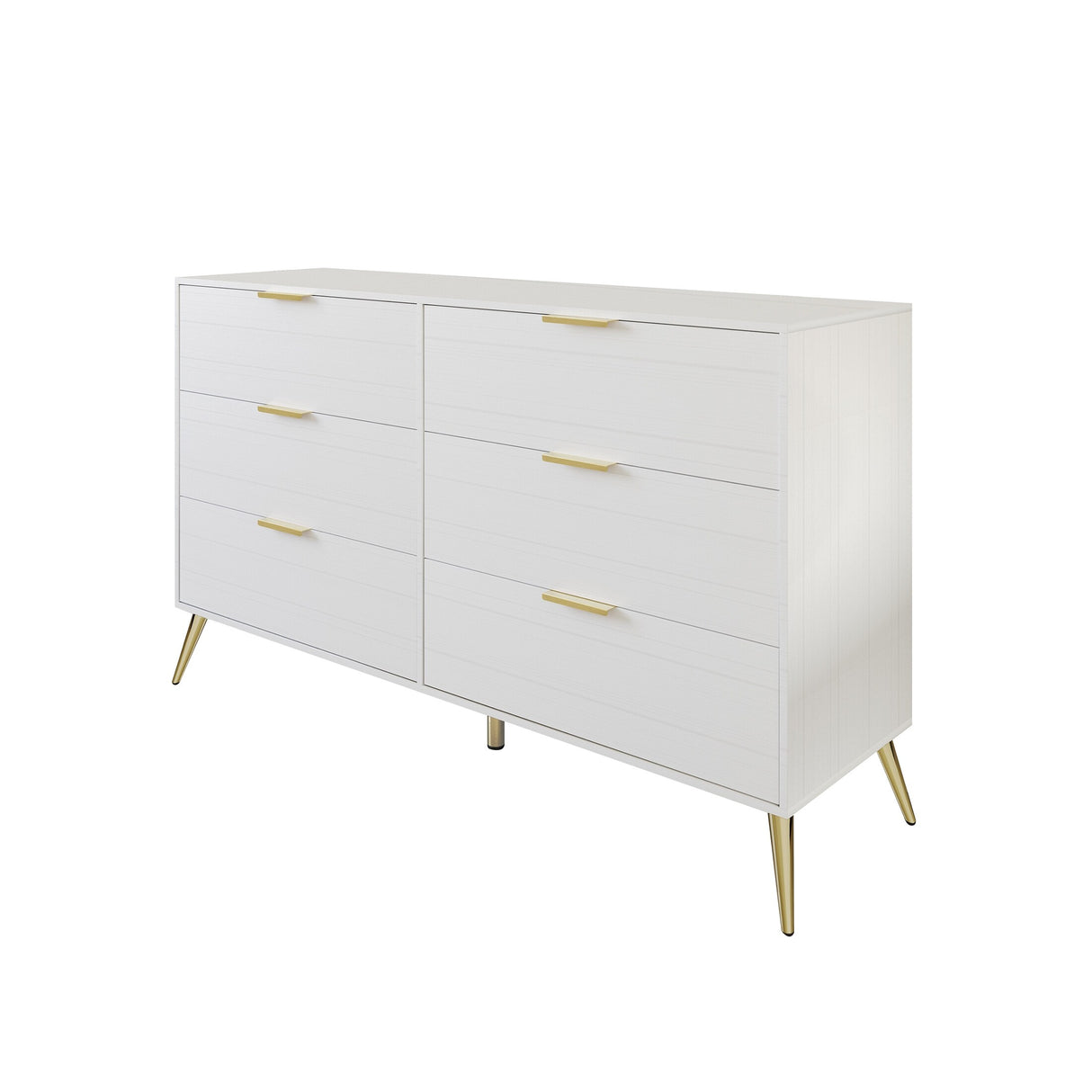 CraftPorch Contemporary 6-Drawers Wooden Dresser