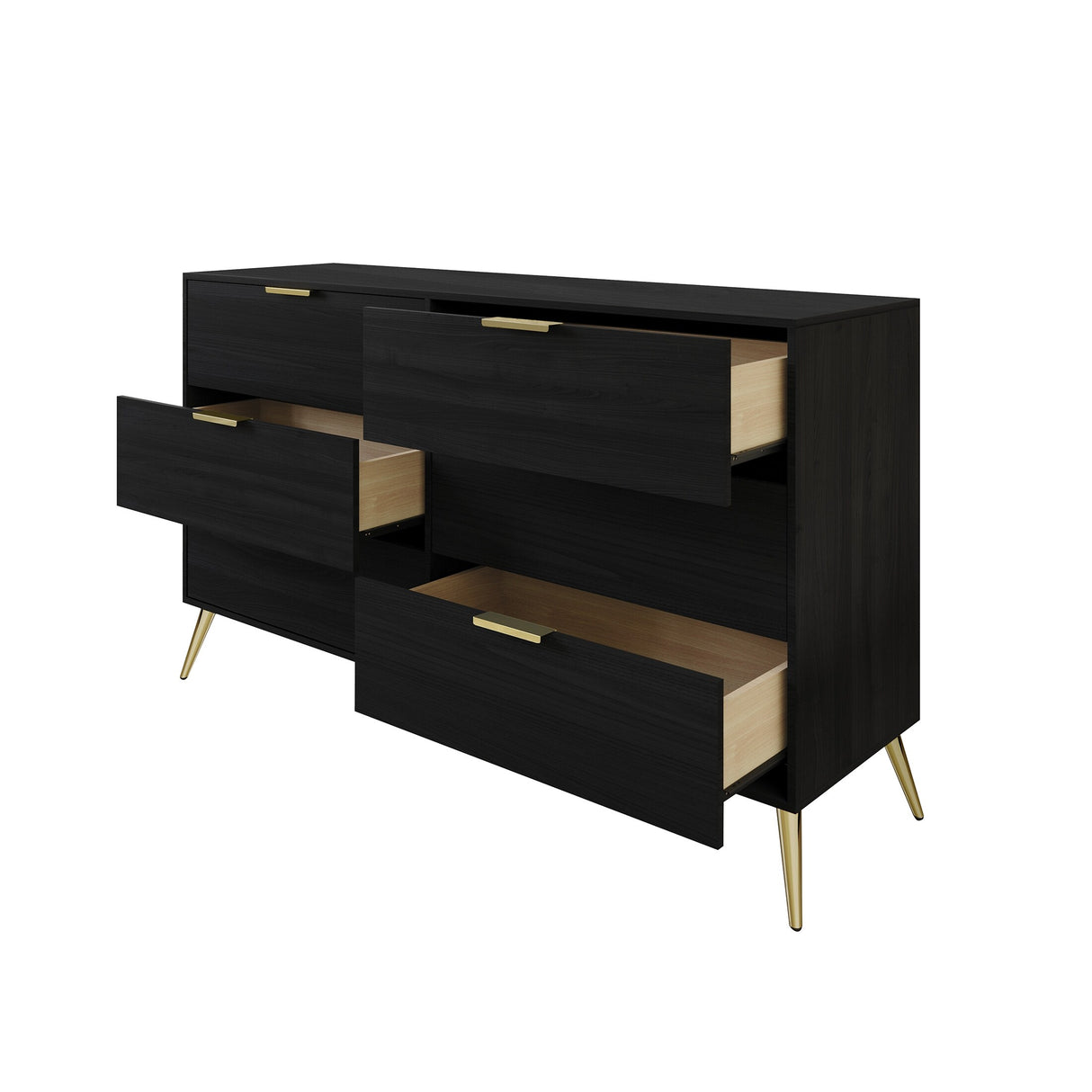 CraftPorch Contemporary 6-Drawers Wooden Dresser