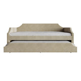 CraftPorch Elegance Linen Upholstered Twin Size Daybed with Trundle