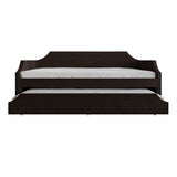 CraftPorch Elegance Linen Upholstered Twin Size Daybed with Trundle