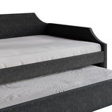 CraftPorch Elegance Linen Upholstered Twin Size Daybed with Trundle