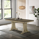 CraftPorch Elegant Farmhouse Wooden Dining Table