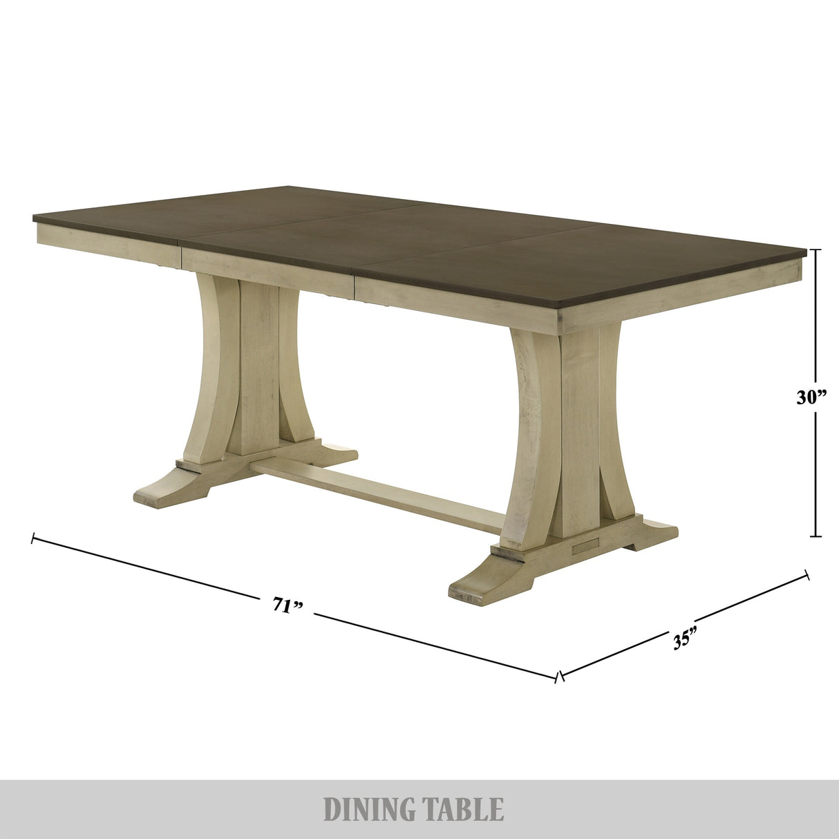 CraftPorch Elegant Farmhouse Wooden Dining Table