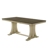 CraftPorch Elegant Farmhouse Wooden Dining Table
