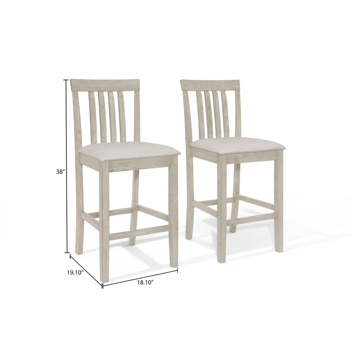 CraftPorch Gorgeous Antique Grey Dining Chairs (Set of 4)