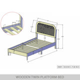 CraftPorch Mid-Century Modern Platform Bed