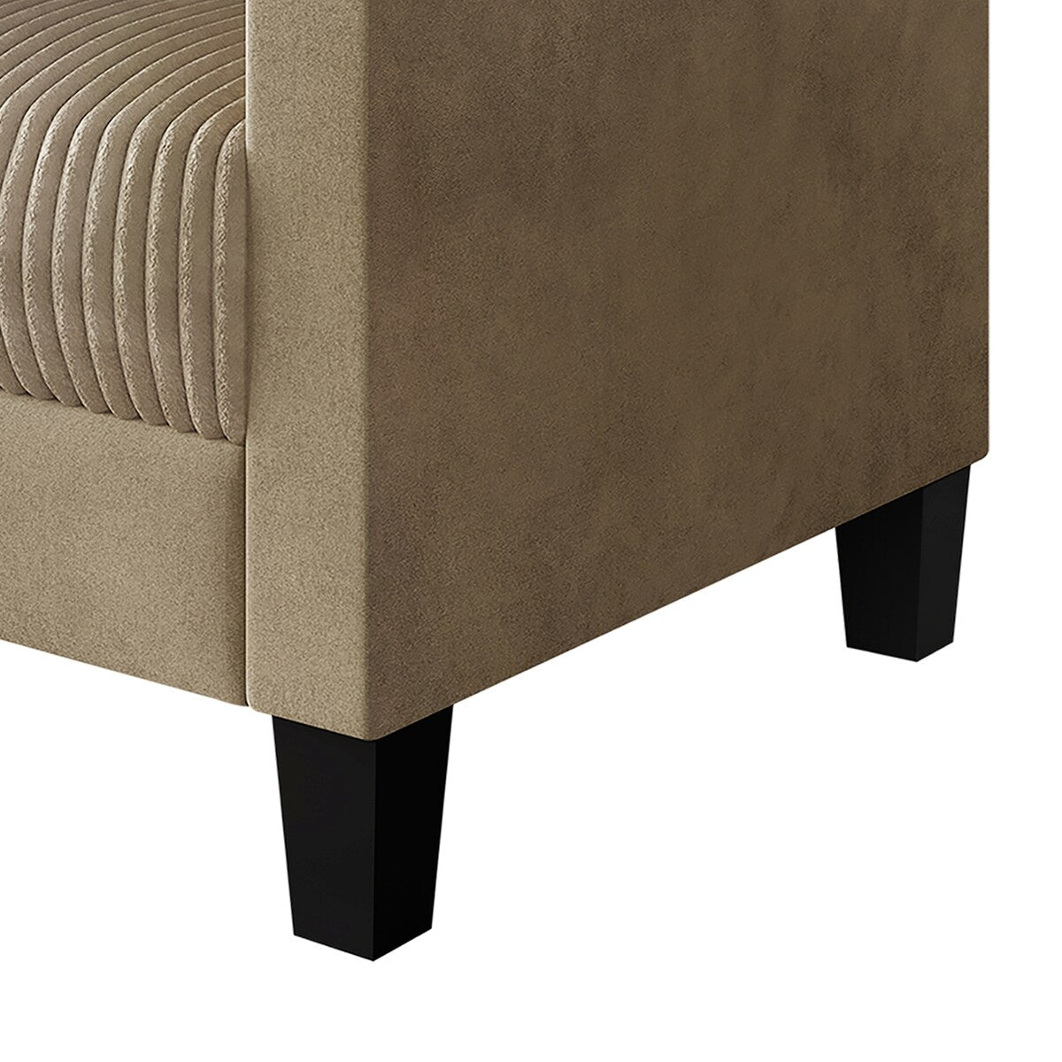 CraftPorch Corduroy Mid-Century Modern Velvet Upholstered Sofa