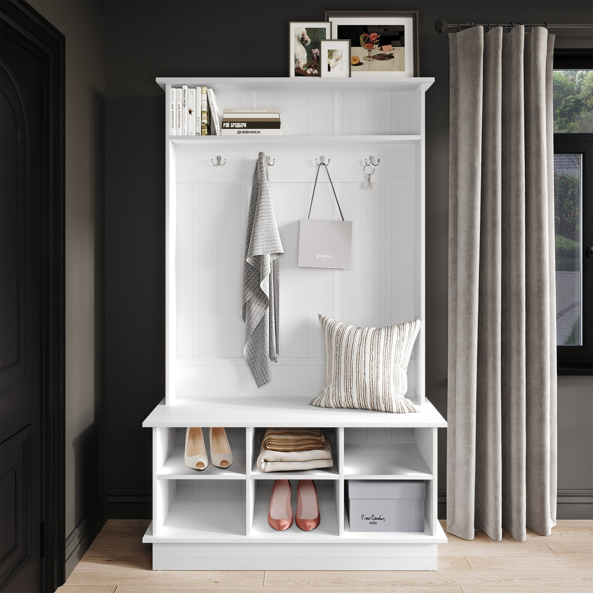 CraftPorch Modern and Contemporary Hall Tree with Storage