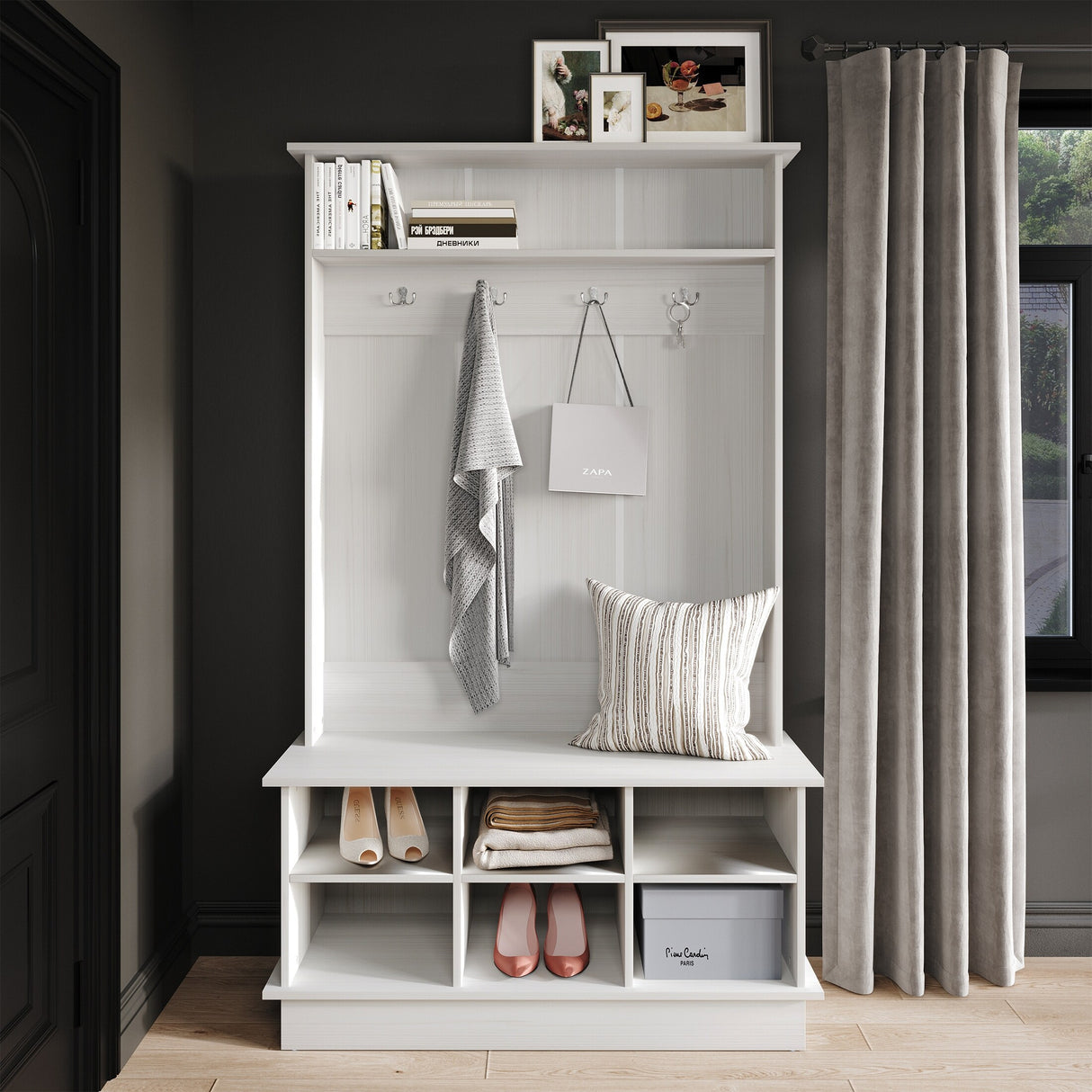 CraftPorch Modern and Contemporary Hall Tree with Storage