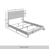 CraftPorch Simple and Clean Linen Upholstered Bed