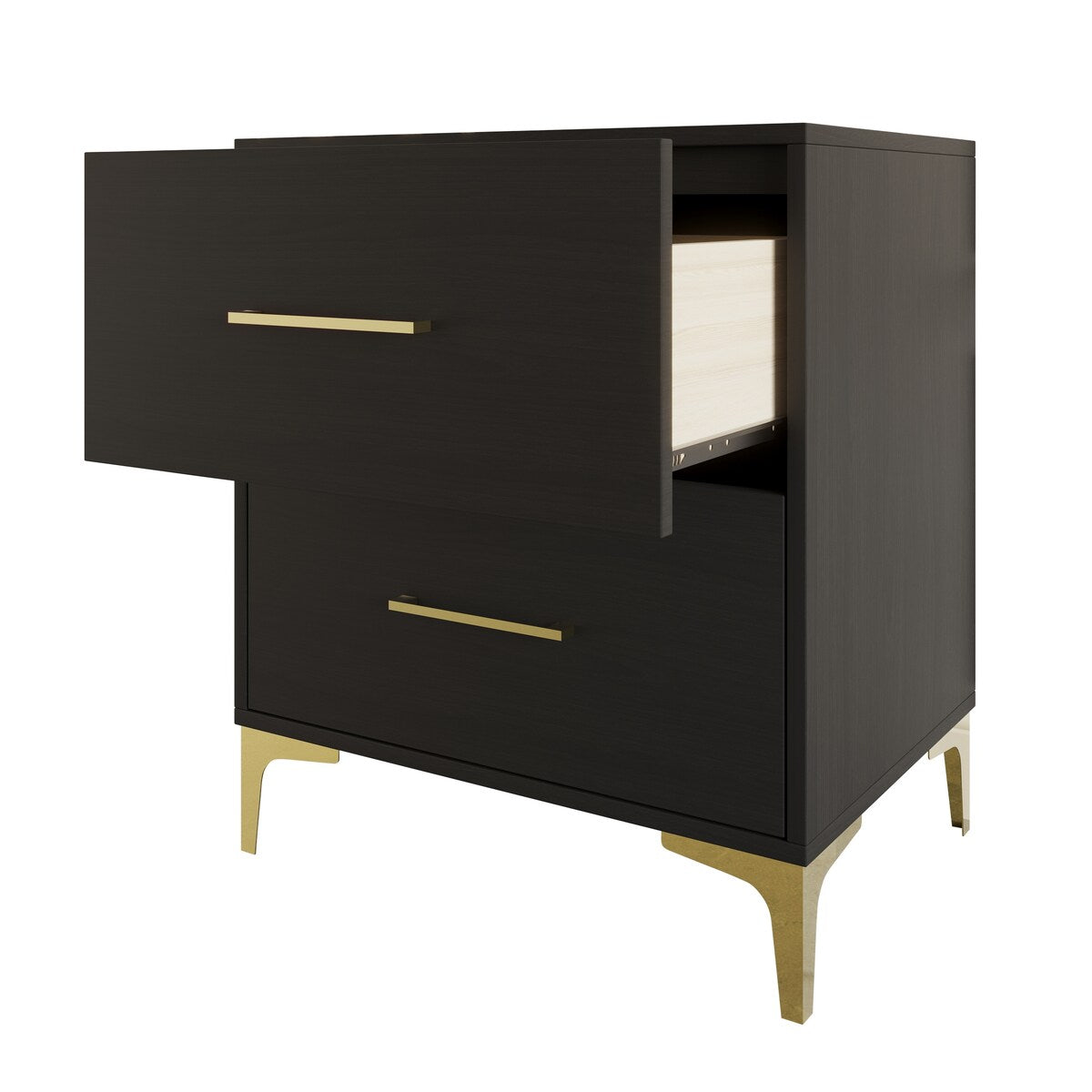 CraftPorch Simple and Stylish 2-Drawers Nightstand