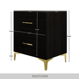 CraftPorch Simple and Stylish 2-Drawers Nightstand