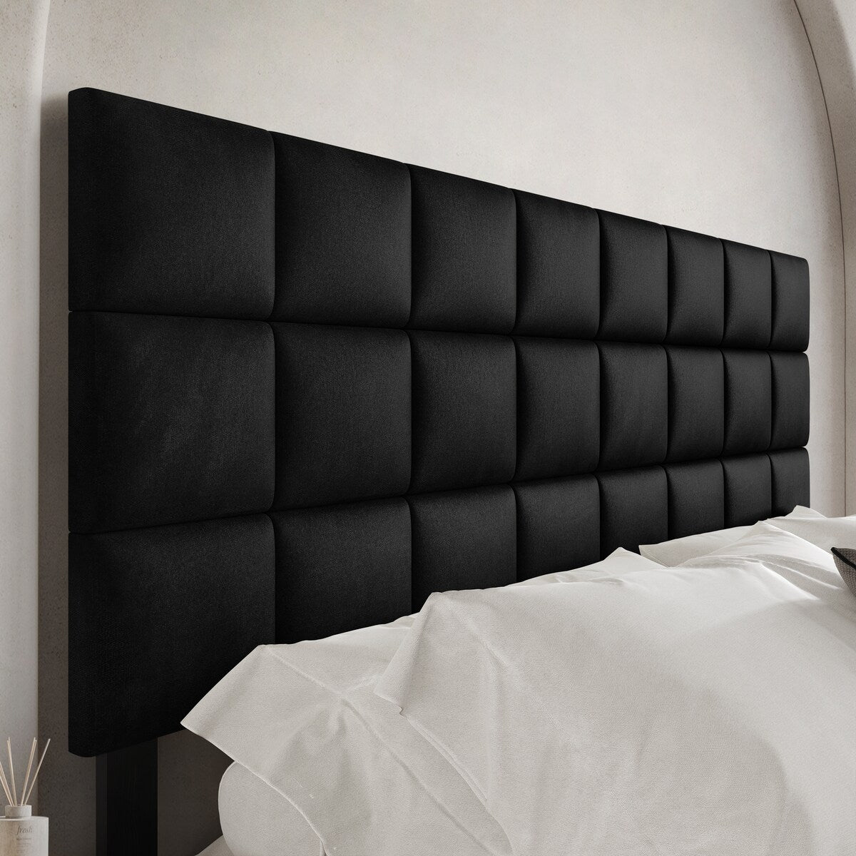 CraftPorch Square Stitching Velvet Upholstered Headboard