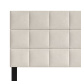 CraftPorch Square Stitching Velvet Upholstered Headboard