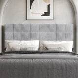 CraftPorch Square Stitching Velvet Upholstered Headboard