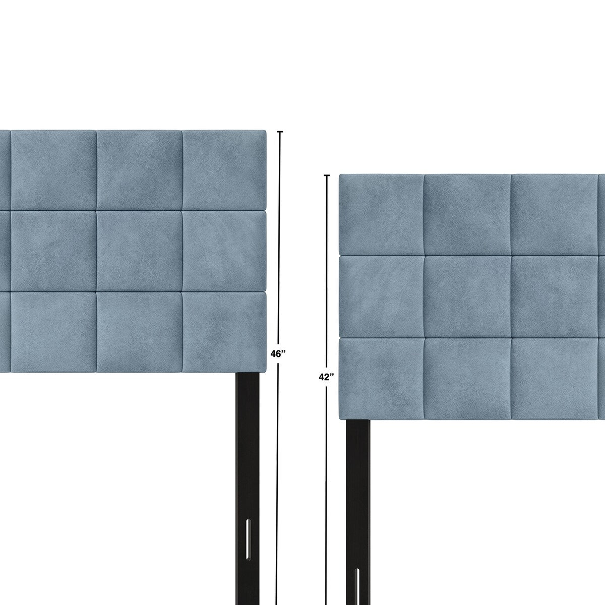 CraftPorch Square Stitching Velvet Upholstered Headboard