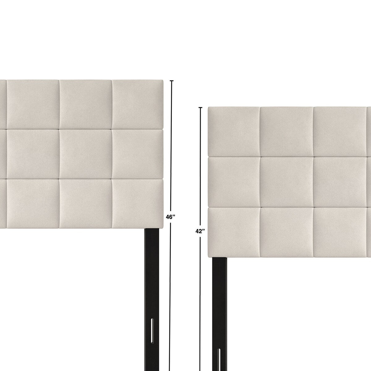 CraftPorch Square Stitching Velvet Upholstered Headboard