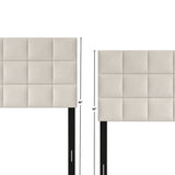 CraftPorch Square Stitching Velvet Upholstered Headboard