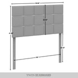 CraftPorch Square Stitching Velvet Upholstered Headboard