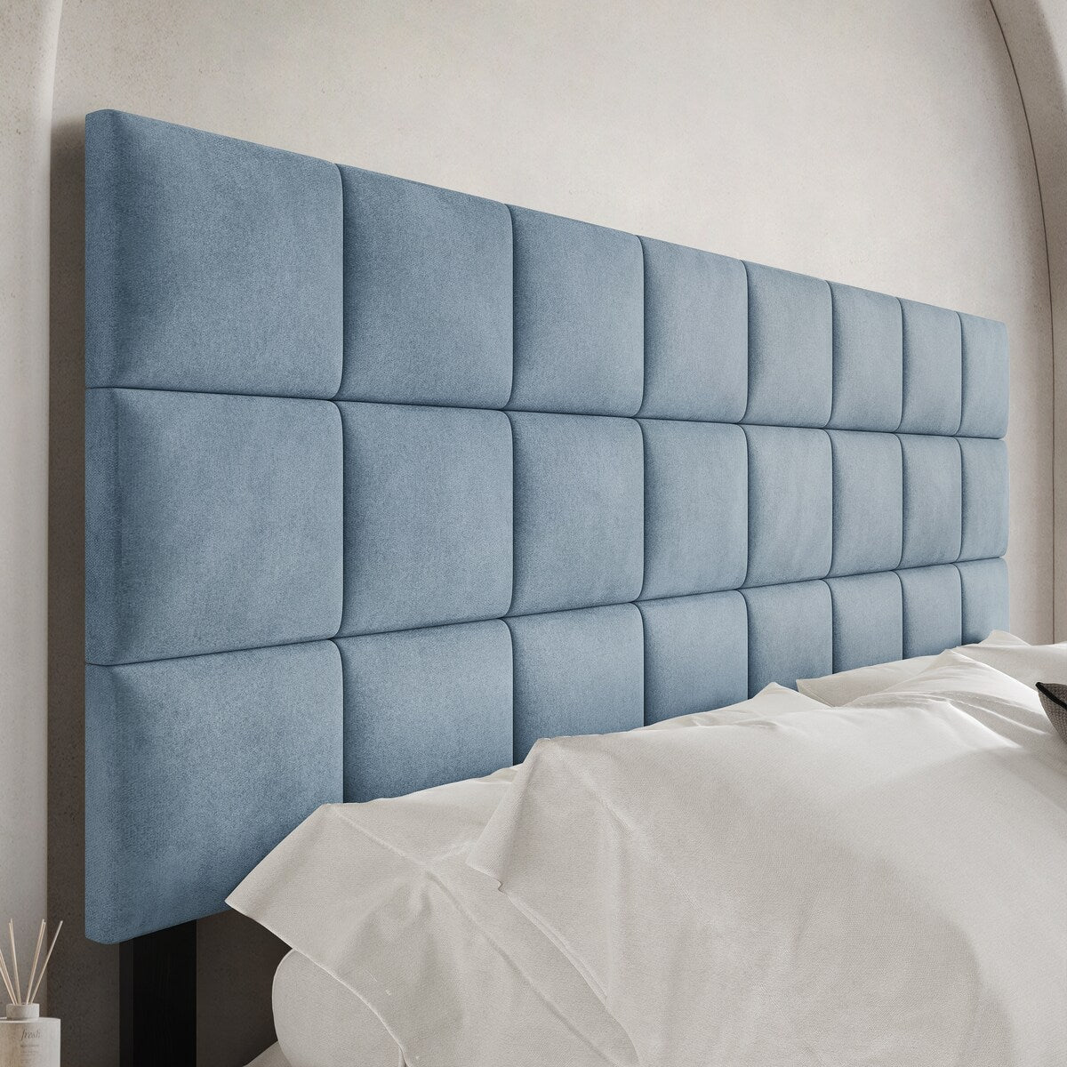 CraftPorch Square Stitching Velvet Upholstered Headboard