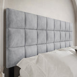 CraftPorch Square Stitching Velvet Upholstered Headboard