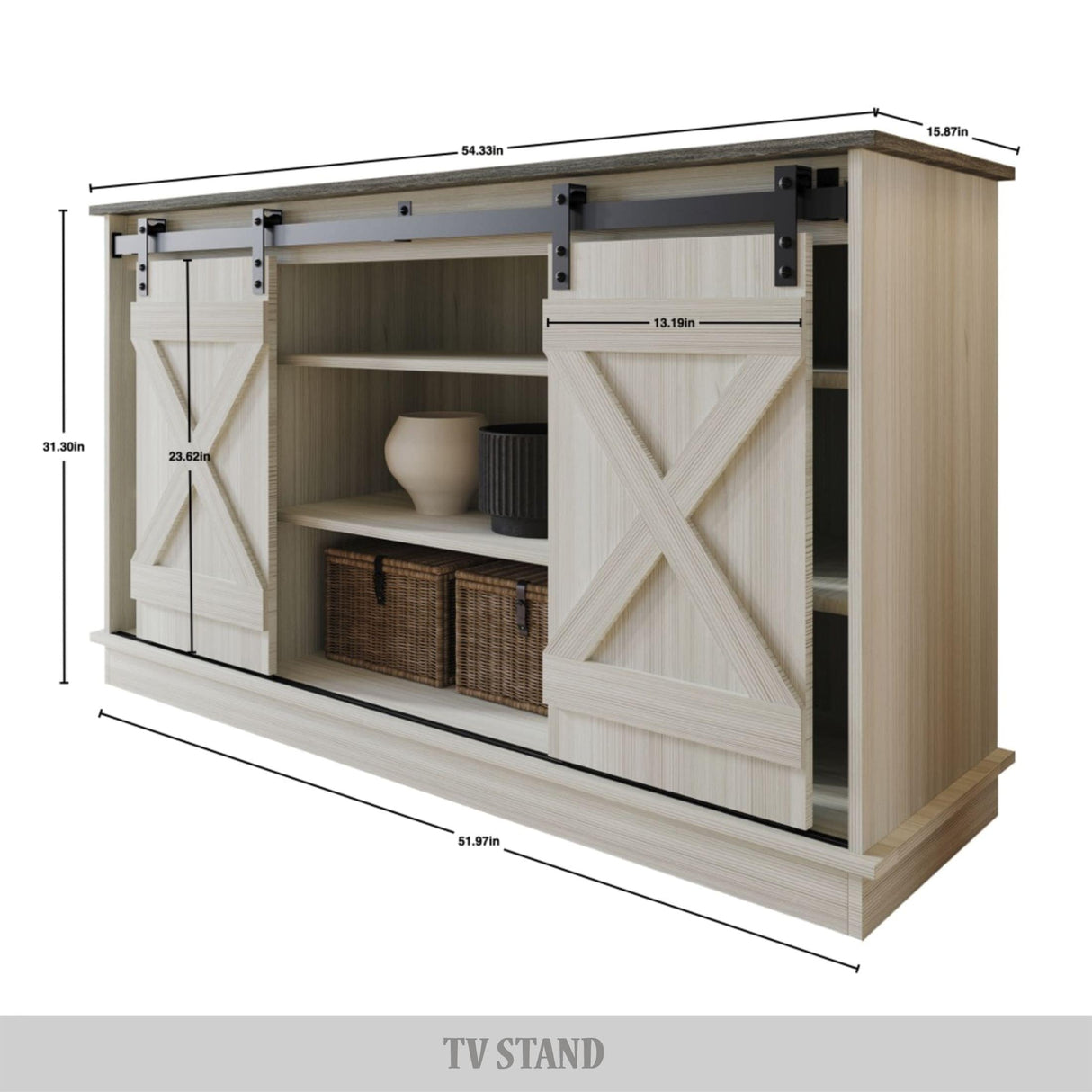 CraftPorch Vintage Style X-shaped TV Stand Console