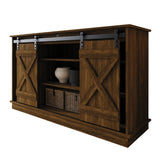 CraftPorch Vintage Style with X-shaped Metal Glides Doors Sideboard