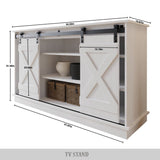 CraftPorch Vintage Style with X-shaped Metal Glides Doors Sideboard