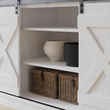 CraftPorch Vintage Style with X-shaped Metal Glides Doors Sideboard