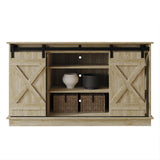 CraftPorch Vintage Style with X-shaped Metal Glides Doors Sideboard