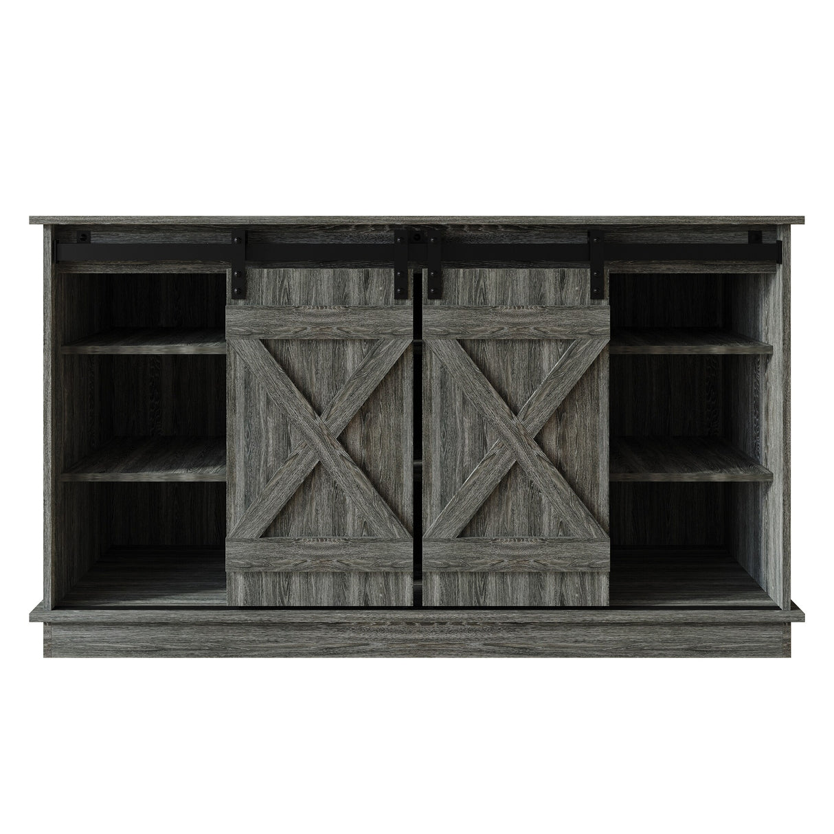 CraftPorch Vintage Style with X-shaped Metal Glides Doors Sideboard