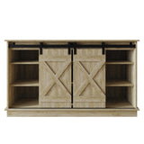 CraftPorch Vintage Style with X-shaped Metal Glides Doors Sideboard