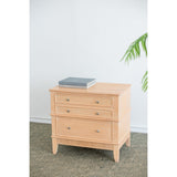 Crafted of Wood Bed Storage Cabinet Chest with Three Drawers