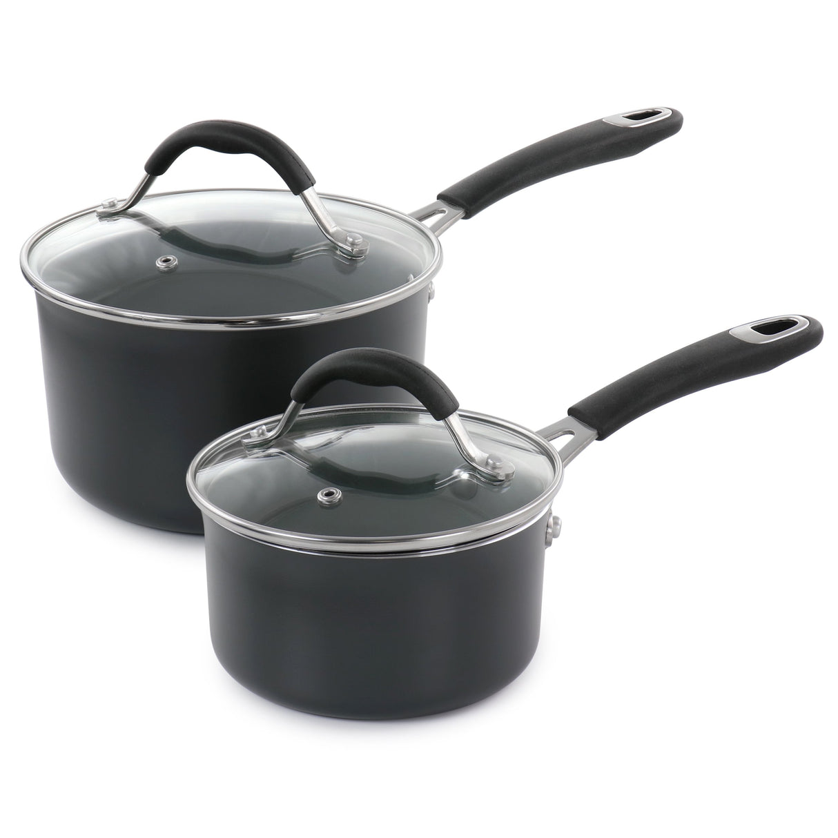Cravings by Chrissy Teigen 10 Piece Hard Anodized Aluminum Nonstick Cookware Set in Grey
