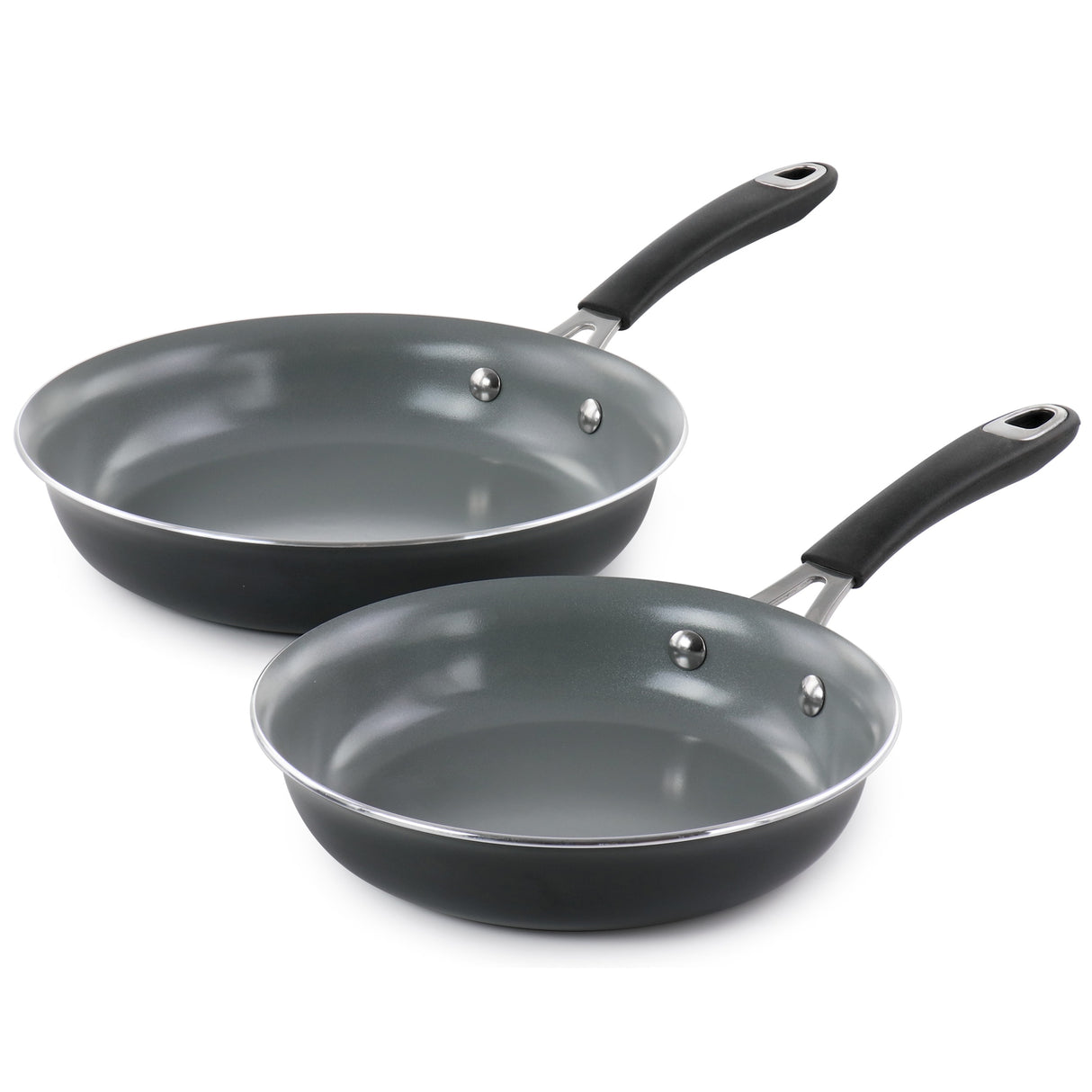 Cravings by Chrissy Teigen 10 Piece Hard Anodized Aluminum Nonstick Cookware Set in Grey