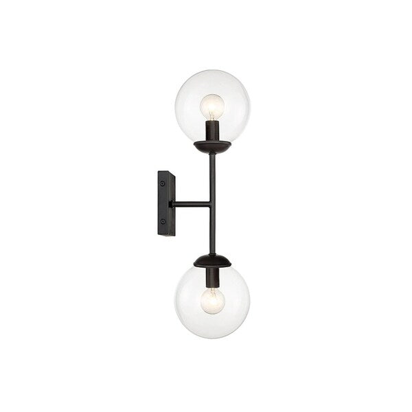Carson Carrington Henningsvaer 2-light Black Wall Sconce