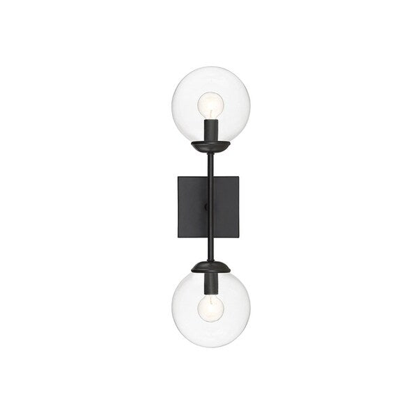 Carson Carrington Henningsvaer 2-light Black Wall Sconce