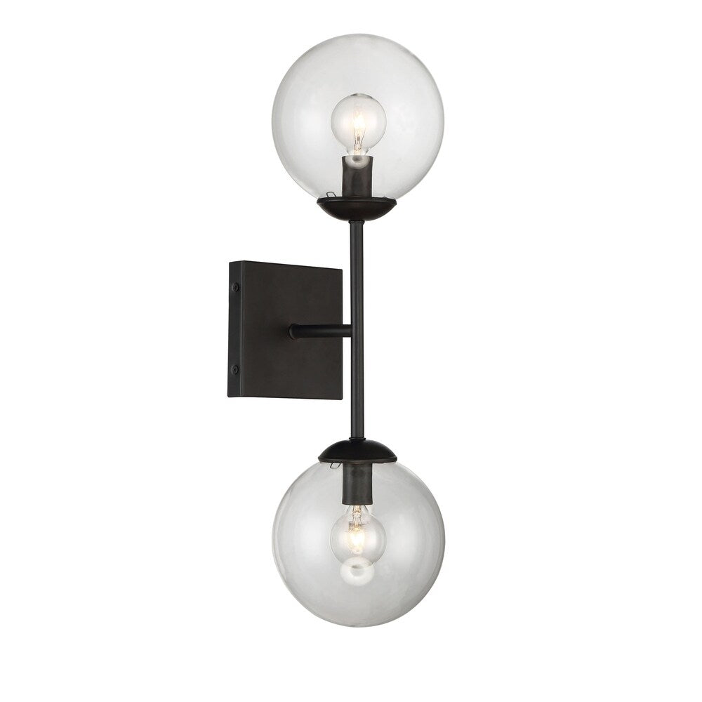 Carson Carrington Henningsvaer 2-light Black Wall Sconce