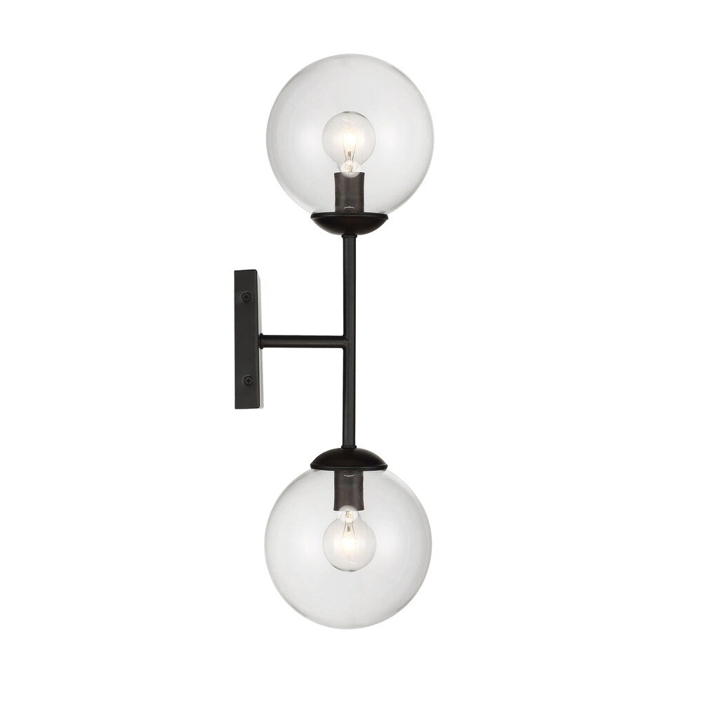 Carson Carrington Henningsvaer 2-light Black Wall Sconce