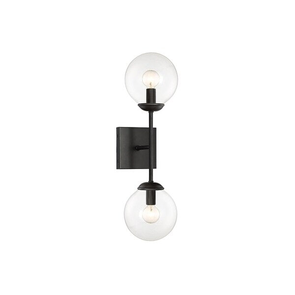 Carson Carrington Henningsvaer 2-light Black Wall Sconce