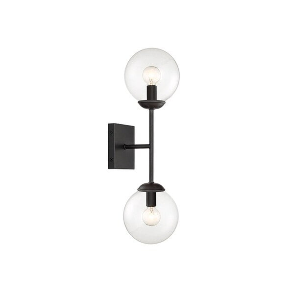 Carson Carrington Henningsvaer 2-light Black Wall Sconce