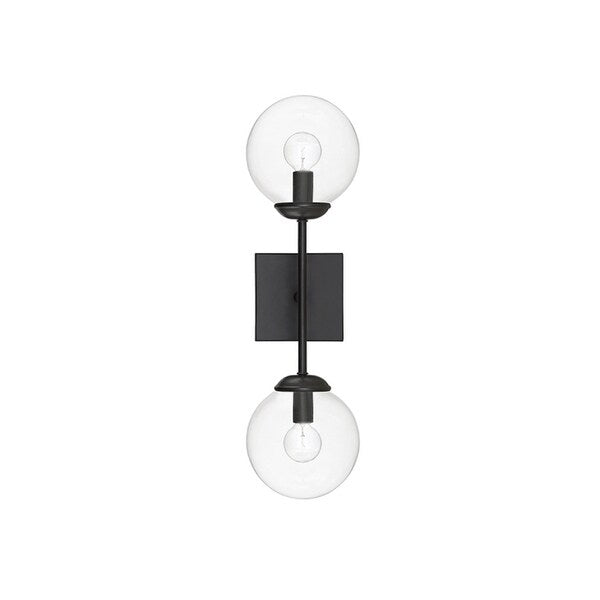 Carson Carrington Henningsvaer 2-light Black Wall Sconce