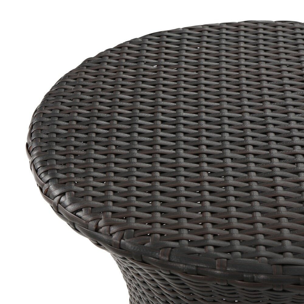 Crawford Outdoor 3-piece Round Wicker Bistro Chat Set by Christopher Knight Home