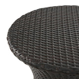 Crawford Outdoor 3-piece Round Wicker Bistro Chat Set by Christopher Knight Home