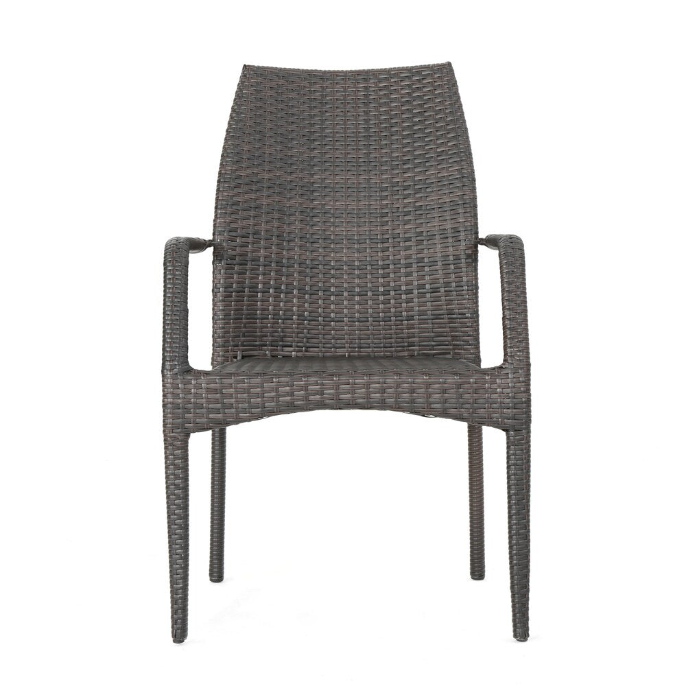 Crawford Outdoor 3-piece Round Wicker Bistro Chat Set by Christopher Knight Home