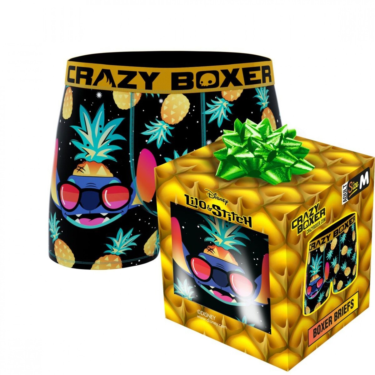 Crazy Boxers Lilo And Stitch Pineapple Print Boxer Briefs In Gift Box