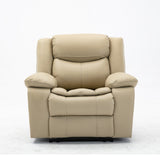 Cream PU Manual Reclining Chair