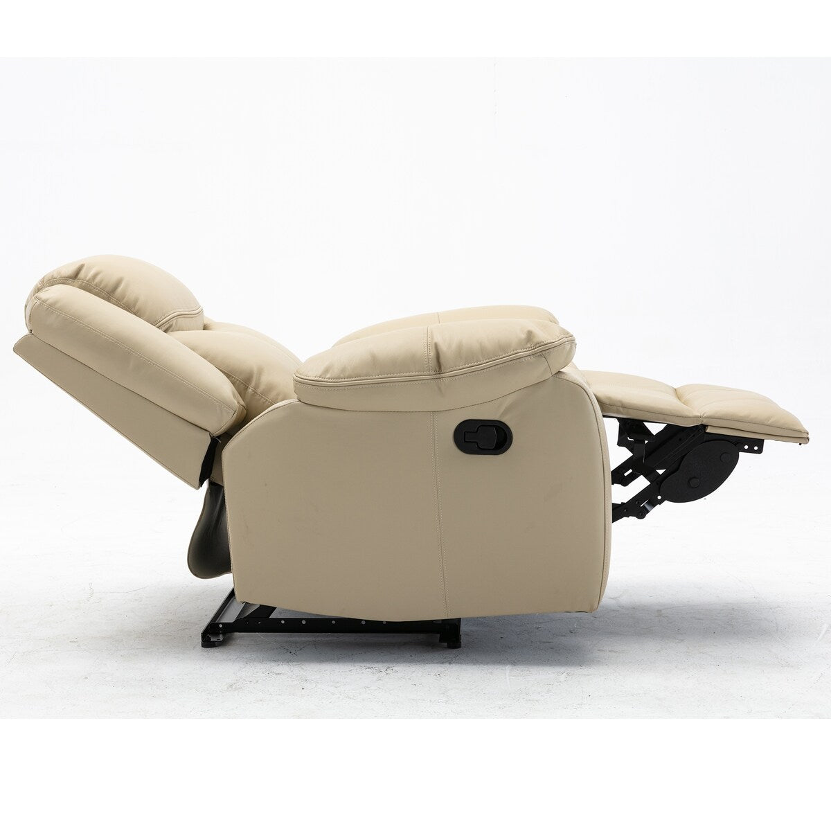Cream PU Manual Reclining Chair