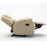 Cream PU Manual Reclining Chair