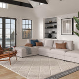 Cream Polypropylene Tufted Area Rug 8x10 - 8' x 10'